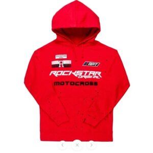 Rockstar Original Men's Darby Graphic Hoodie Red- XL